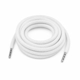 Cumpara ieftin Snur alb rotund pentru hanorac si pantaloni sport cu capete metalice, siret textil din bumbac pentru gluga, jachete si incaltaminte, 130 cm