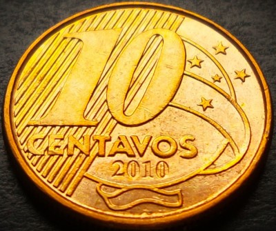 Moneda 10 CENTAVOS - BRAZILIA, anul 2010 * cod 4006 = A.UNC foto