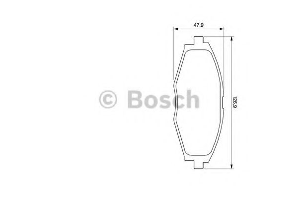 Set placute frana,frana disc DAEWOO MATIZ (KLYA) (1998 - 2016) BOSCH 0 986 424 512