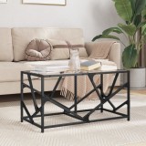 Gossi masuta de cafea blat din sticla transparenta 78,5x40x41 cm otel