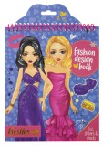 Carte cu abtibilduri - Fashion Design (Albastru) PlayLearn Toys, Grafix