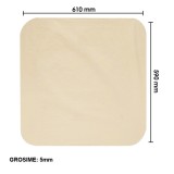 Geam usa tractor forestier 590x610mm, grosime 5mm, cu colturi rotunjite