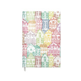 Agenda A5 Nedetata Artpress, Colorful City, 100 File, Coperta Buretata Lucioasa, Multicolor, 80 g/m&sup2;