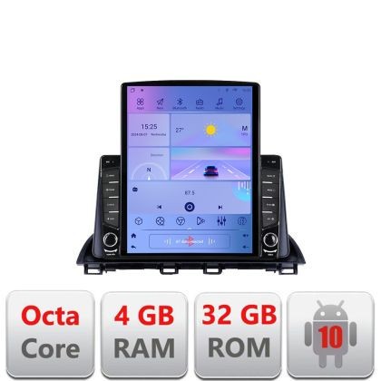 Navigatie Mazda 3 2014-2019 G-463 ecran tip TESLA 9.7&quot; cu Android Radio Bluetooth Internet GPS WIFI 4+32GB DSP 4G Octa CarStore Technology