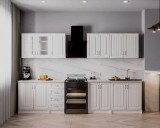 Bucatarie Provence 2.6m MDF Alb, Corpuri Bucatarie Standard, Masca Chiuveta, Sertare, Dulapuri, Blat Inclus