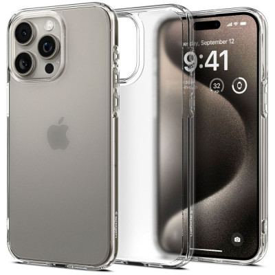 Husa pentru iPhone 15 Pro Max, Spigen Ultra Hybrid, Frost Clear foto