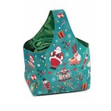 Cosulet Craciun textil multicolor II 24x16x28H