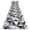 Traversa Argent - W6096 Triunghiuri 3D gri si negru, 120 cm, Dreptunghi, Polipropilena