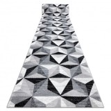 Traversa Argent - W6096 Triunghiuri 3D gri si negru, 100 cm, Dreptunghi, Polipropilena