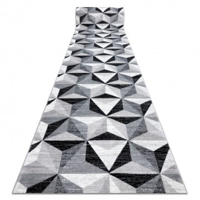 Traversa Argent - W6096 Triunghiuri 3D gri si negru, 100 cm foto