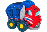 Jucarie Moale Pentru Copii Tip Camion Globo Tonka Cu Sunete Cu Roti Si Accesorii Din Plastic Albastra
