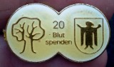 I.858 INSIGNA PIN GERMANIA 10 BLUT SPENDEN DONATOR DE SANGE aurie, Europa