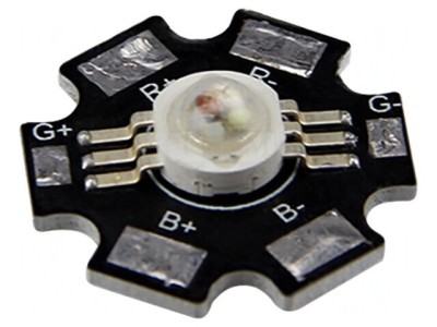 LED RGB Putere 3W 140&amp;deg; &amp;Oslash;22.5mm foto