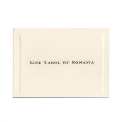 Regele Carol al II-lea, carte de vizită foto