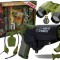 Set de joaca pentru copii, pistol cu toc, binoclu si diverse accesorii de armata, LeanToys, 7865