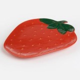 Platou ceramic cu model căpșuni, 28x22,8x2,9cm, roșu, CMCLASS