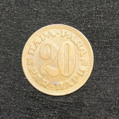 Moneda 20 para 1974 Iugoslavia