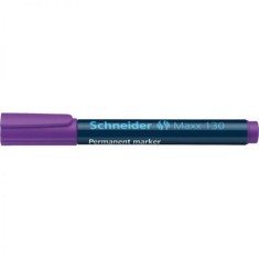 Set 10 Markere Permanente Schneider Maxx 130, Varf Rotund, Scriere 1-3 mm, Mov, Marker Permanent, Accesorii Birou, Instrumente de Scris foto