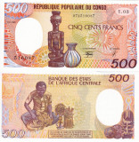 CONGO 500 francs 1990 UNC!!!