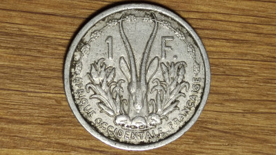Africa occidentala franceza - moneda coloniala bianuala - 1 franc 1948 - raruta! foto