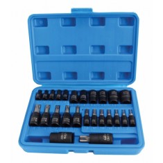 Set biti torx si tubulare E-Torx 1 4 3 8 1 2 25 piese foto