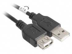 Cablu Tracer USB 2.0 Male la USB 2.0 Female 1.8m negru foto