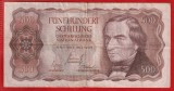 (1) BANCNOTA AUSTRIA - 500 SCHILLING 1965 (1 IULIE 1965), PORTRET JOSEF RESSEL, VALOARE NOMINALA MARE