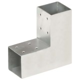 Conector de grinda, forma L, 71 x 71 mm, metal galvanizat GartenMobel Dekor, vidaXL