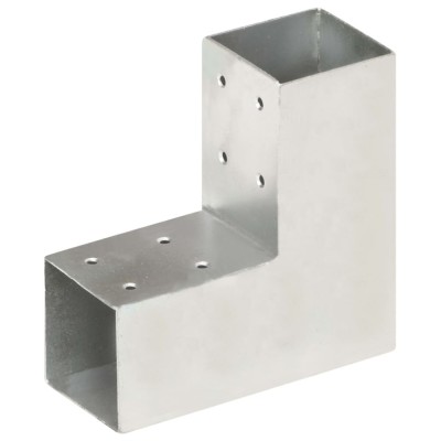 vidaXL Conector de grindă, formă L, 71 x 71 mm, metal galvanizat foto