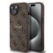 Husa pentru iPhone 15 / iPhone 14 / iPhone 13 - Guess 4G Collection Leather MagSafe (GUHMP15SG4GFRW) - Brown