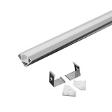 Profil aluminiu pentru banda led 2m 19mm x 19mm alb, Oem