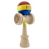 Kendama X Originala, Profesionala, Cyrax, Tricolor Edition Stil Romanesc, Super Sticky cu Cupe Mari KING SIZE V3, Rulment Metalic si Gaura in Baza, di