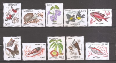 Monaco 2002 - Flora și Fauna Mediteranei, MNH foto