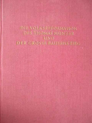 Die Volksreformation Des Thomas Munzer Und Der Grosse Bauernk - M.m. Smirin ,309047 foto