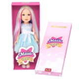 Papusa Maia, Sunt o printesa adevarata, Rochita bleu si par curcubeu