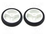 Axă albă D cu &icirc;mpingere &Oslash; 32mm, Diametru ax 3mm - POLOLU