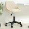 Scaun de birou pivotant, crem, catifea