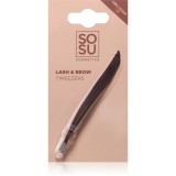 SOSU Cosmetics Lash and Brow Tweezers penseta pentru spr&acirc;ncene 1 buc