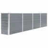 VidaXL Strat &icirc;nălțat grădină, gri, 320 x 40 x 77 cm, oțel galvanizat 47048