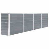 Cumpara ieftin Strat &icirc;nălțat grădină, gri, 320 x 40 x 77 cm, oțel galvanizat