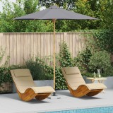 vidaXL Parasol de Grădină Gri &icirc;nchis &Oslash; 270 x 260 cm Bambus 4108088