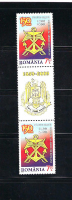 ROMANIA 2009 - STATUL MAJOR GENERAL 150 ANI, STRAIF 2, MNH - LP 1849 foto