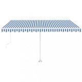 Cumpara ieftin Copertina autonoma retractabila automat albastru&amp;alb 400x350 cm