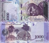 Venezuela 1000 Bolivares, 23 Martie 2017, Bancnota UNC, America de Sud