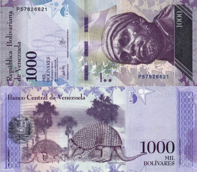 VENEZUELA 1.000 bolivares 23 martie 2017 UNC!!! foto