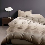 Lenjerie de pat finet 4 piese Champagne Silk, 2 persoane, 200x230