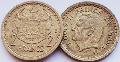 2485 Monaco 2 Francs 1945 Louis II km 121 foto