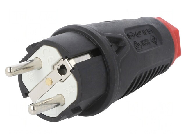 Conector Alimentare AC Tată 2P PE 250VAC 16A Pe Cablu