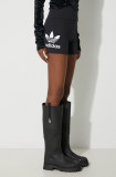 Cumpara ieftin Adidas Originals pantaloni scurți femei, culoarea negru, cu imprimeu, high waist
