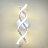 Aplica perete, spirala, 40W, culoare corp alb, lumina calda/neutra/rece, inaltime 45cm